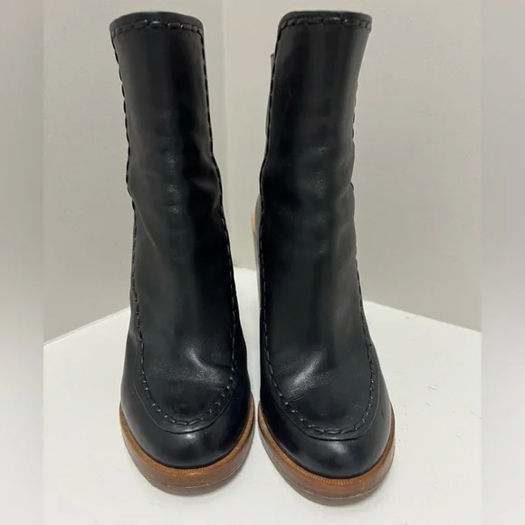 3.1 Phillip Lim Jasper Saddle-Stitch Leather Black Bootie - Picture 4 of 8